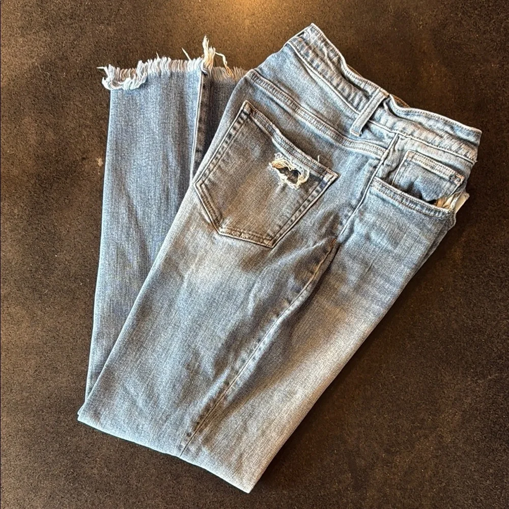 Flying Monkey Stylish Light Blue Distressed Women's Jeans. Size 26 - Picture 1 of 5